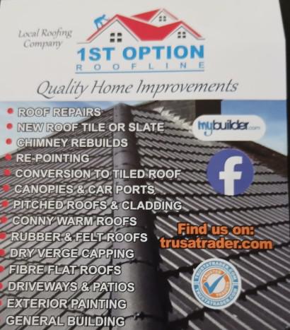1st Option Roofline logo
