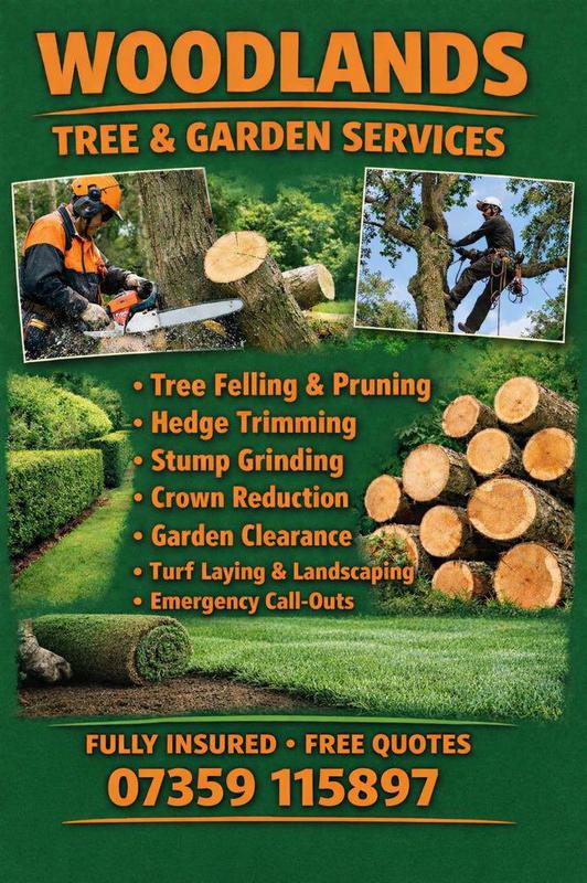 Woodland, Tree, Garden and Landscaping logo